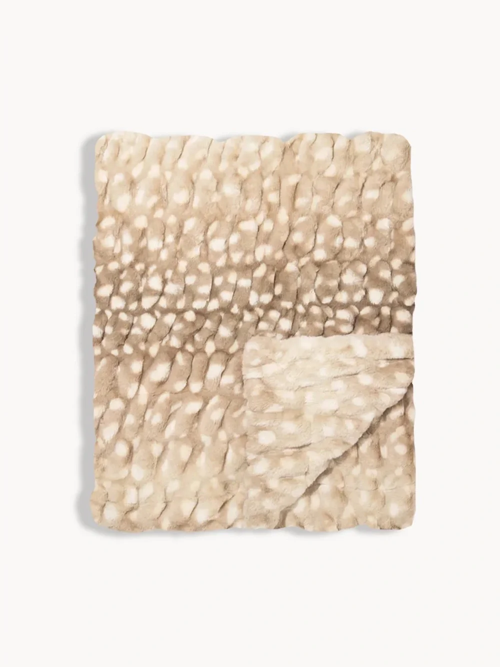 Lola Blankets x Rach Parcell Plush Faux Fur Throw - Cream